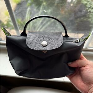 Longchamp Black Cosmetic Bag Compact and Versatile